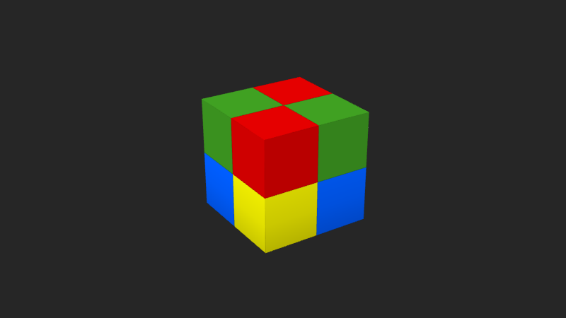 2x2x2 cube with colors